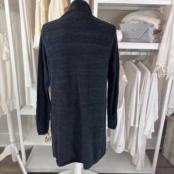 Zenana women's size medium super soft open cardigan, dark gray/blue #1581 - Picture 4 of 7